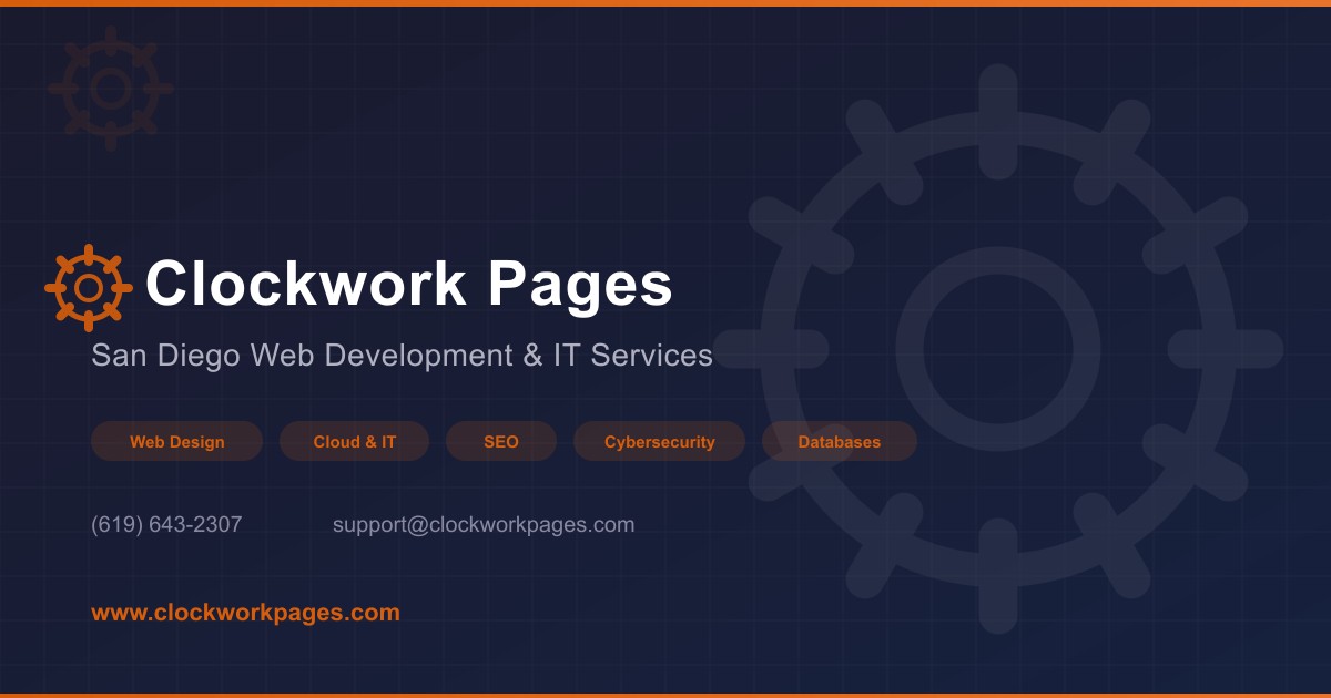 San Diego Web Development & IT Services | Clockwork Pages